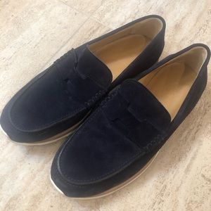 Men Hermès Blue Suede Shoes